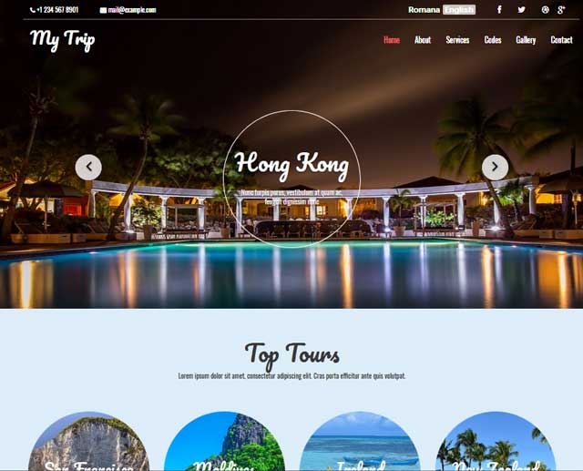 Travel agency  template fully integrated using MVC, ,C #, JQuery